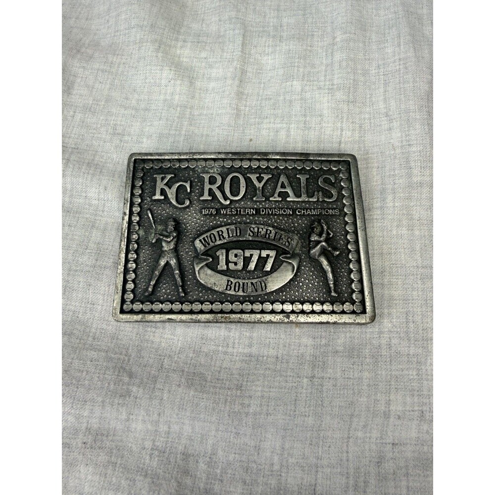 1977 Kansas City Royals Phantom World Series Bound Belt Buckle KC World Series